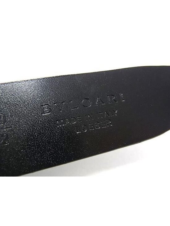 Bvlgari Belt Black Leather Silver main image 4
